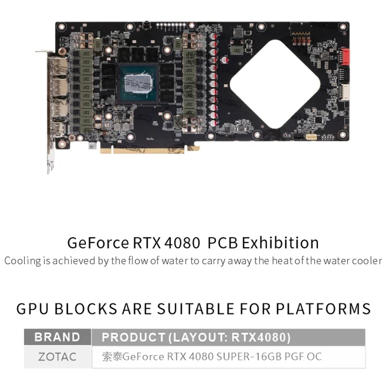 Bykski GPU Block for Zotac GeF - Rtx 4080 Super 16Gb 评论和价格