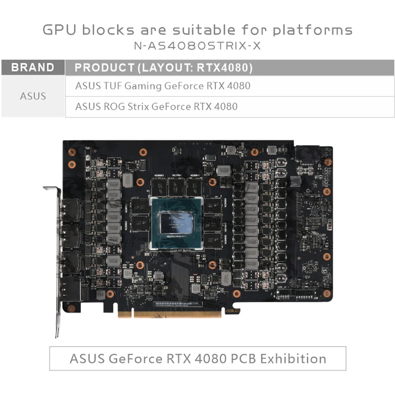 Bykski GPU Block Use for ASUS  - Rtx 4080 Water Cooling Block 评论和价格