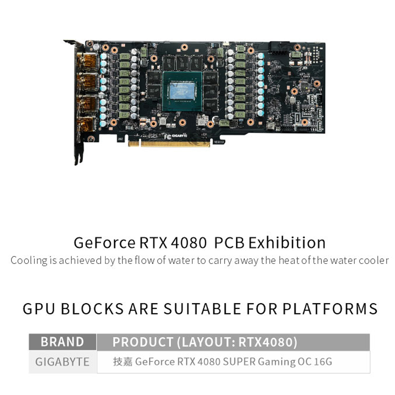 Bykski GPU Block for Gigabyte  - Rtx 4080 Water Cooling Block 评论和价格
