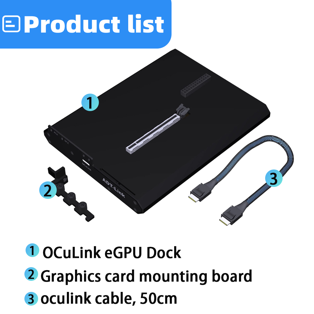 OCuLink eGPU Dock PCIe 4.0 X4  - Oculink Gpu Dock Station 评论和价格